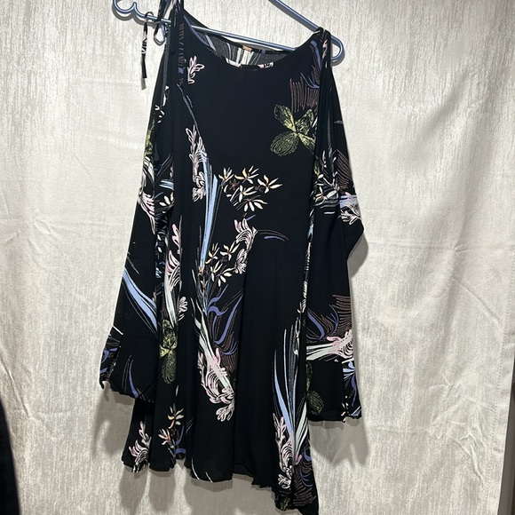 Free People Clear Skies Cold Shoulder Printed Tunic Dress - Picture 7 of 11